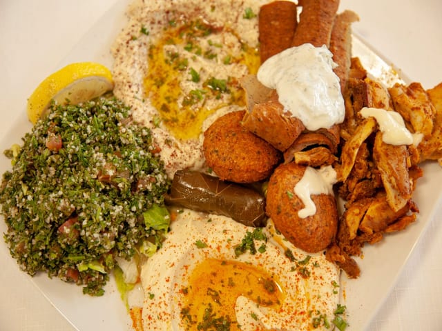 Meat Mezza with Choice of Pita.