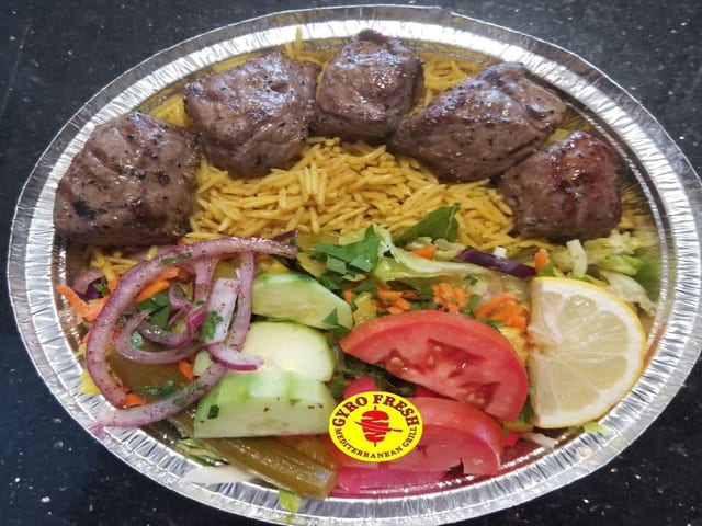 Lamb Kabab Plate (H, GF).