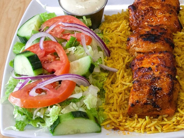 Chicken Kabab Plate (H, GF).