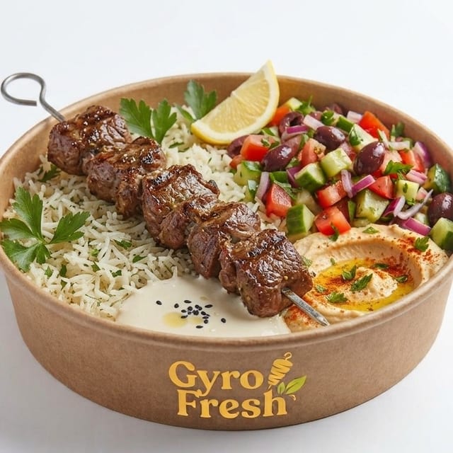 Lamb Kabab Plate (H, GF).