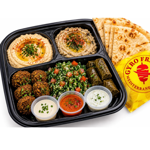 Veggie Mezza with Choice of Pita.