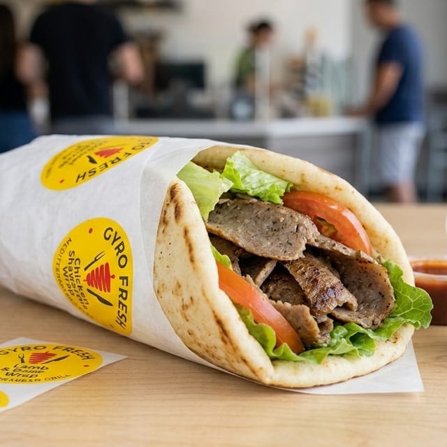 Lamb & Beef Wrap (H).