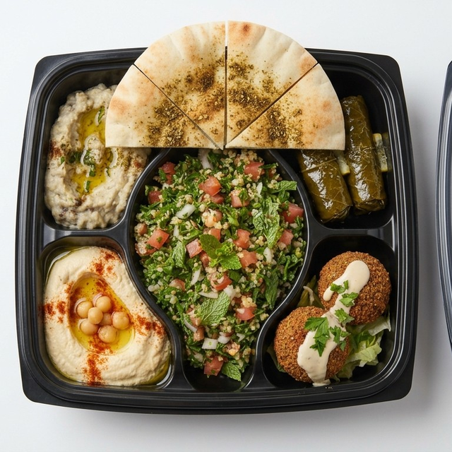 Veggie Mezza with Choice of Pita.