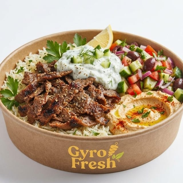 Lamb & Beef Gyro Bowl L (H).