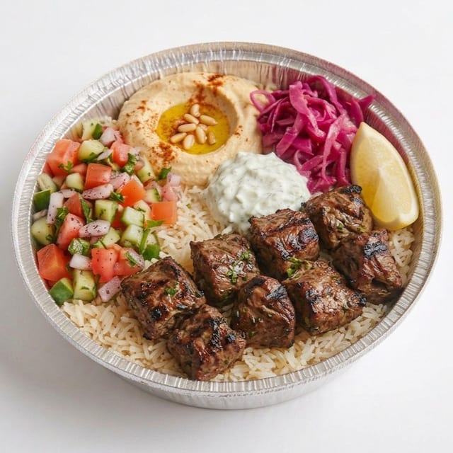 Lamb Kabab Plate (H, GF).